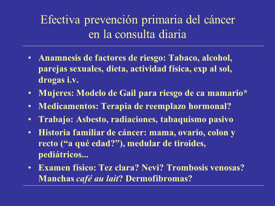 screening para el tumor de la prostata es prevencion primaria
